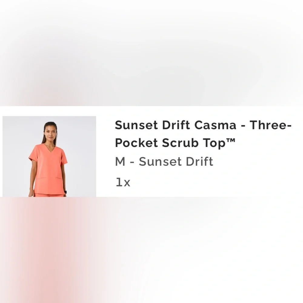 Brand New Figs Sunset Drift Color Scrub Set, Top M, bottom S - Picture 7 of 7